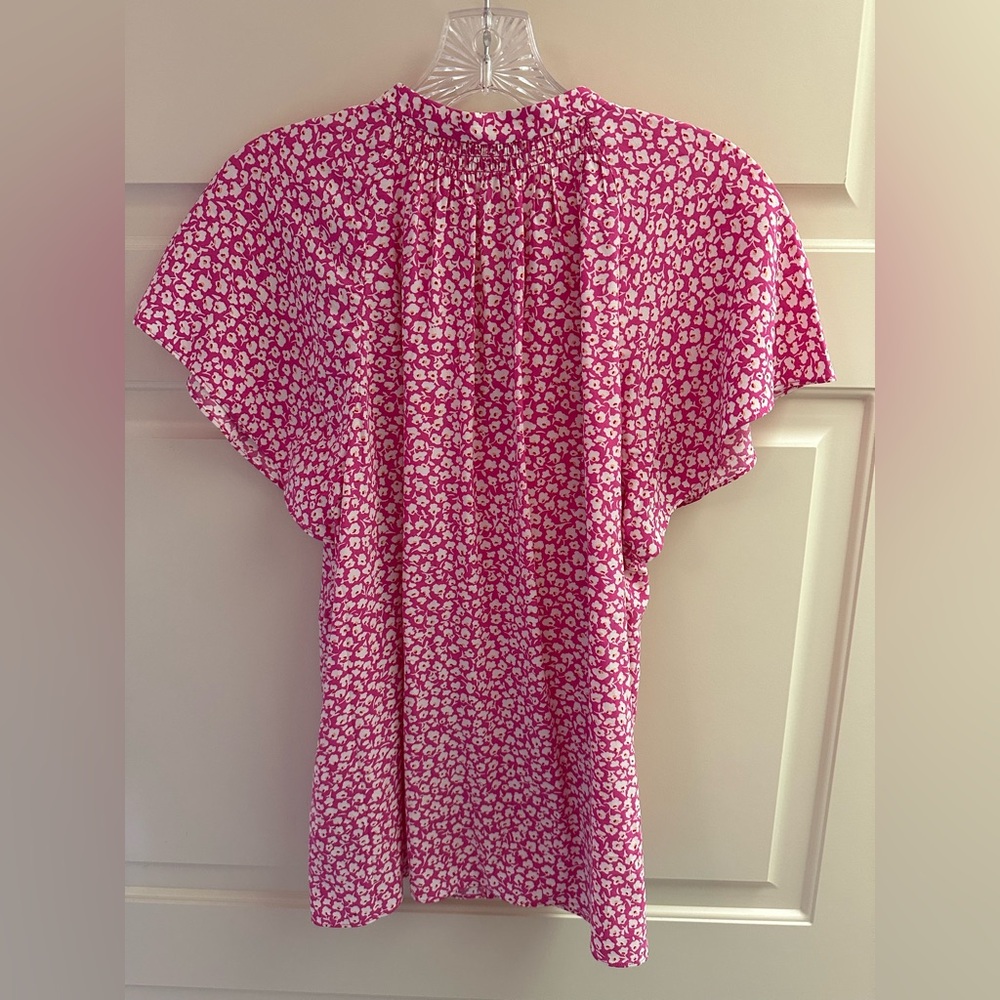 Hobbs London Cosima Top in Fuchsia Multi Flower - Picture 8 of 8